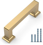 10 Pack 3"(76mm) Champagne Bronze Cabinet Pulls Kitchen Cabinet Drawer Handles Champagne Hardware for Cabinets Cupboard