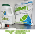 Zorbent Liquid Spill Cleanup 10 Quart Bag | 16X More Absorbent for Grease, Oil, Blood – Reusable for Floor, Carpet, Pet Accident, or Biohazard Mess – Fast Acting, Lightweight, Non-Toxic