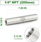 TAISHER 2PCS Stainless Steel Pipe Fittings, 1/4" NPT Female x 1/4" NPT Female Threaded, 8" Length Thickened Nipple Cast Pipe