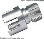 Integrated Internal & External Pipe Threading Tool, Electric Drill Compatible, 1/2" & 3/4" Pipe Sizes, PVC Pipe Thread Repair-Chasing & Restoring, Thread Trimming and Angle Bolt Repair Tool