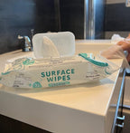 1 Pack Surface Cleaning Wipes Bleach Free, All-Purpose Cleaner for Bathroom, Kitchen, Office, 72 Count Soft Flow, Fresh Scent, Lint Free & Durable