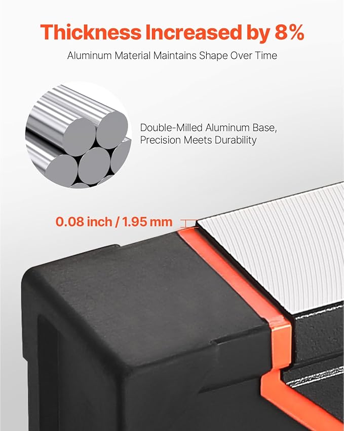 VEVOR 6-Piece Torpedo Level, 78/48/32/24/16/10 Inch Box Levels Set, Bubble Vials Ruler for 45/90/180 Degree, Shock-Proof Aluminum Alloy Magnetic Leveler Tool, SAE/Metric Scale(Only 10-inch has magnet)