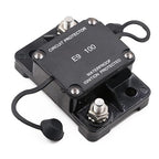 Hi-Amp 100 Amp Automotive Circuit Breaker Auto Reset No Switch Button for Boat, Car Audio, Solar System, Battery Protection 12V-32V DC IP67