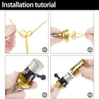 Lamp Socket Replacement, E26 Threaded Base, Turn Knob for Low-Medium-High Light Settings 2 Way (Gold)