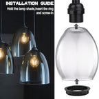 Aluminum Socket Shade Rings - Medium Base E26, Retaining Rings for Glass Lamp Shades/Light Fixtures, Lock Thread Diameter 1-1/2 Inches