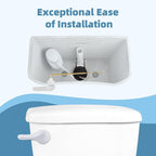 iFealClear Universal Toilet Handle Replacement Kit Front Mount with 2-Inch Rubber Toilet Flapper Replacement, Toilet Tank Parts Compatible with Kohler, American Standard, TOTO, Mansfield, White