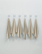 6 Pack Microfiber Glass Cleaning Cloth, 16 Inch X 16 Inch, Lint Free Quickly Clean Window, Glasses, Windshields, Mirrors, and Stainless Steel, Camel