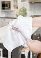 100% Cotton Terry Towels Cleaning Cloths Pack of 100 (12 x 12 Inches) White Cotton Terry Cloth Bar Rags White Bar Towels, Multipurpose High Absorbent Terry Towels for Cleaning Auto Detailing Painting