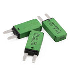 30A 12V Low Profile Mini Fuse Circuit Breaker Auto Reset ATM E71 - UL Certified Self Resetting Blade Fuses 30 Amp 12 Volt DC for Car RV Automotive Truck Boat Marine - Pack of 3