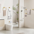 YACVCL Towel Bar Set, 5-Piece Brushed Gold Bathroom Hardware Set, Gold Bathroom Accessories Set, SUS304 Stainless Steel 23.6 Inch Towel Holder Towel Racks Set Wall Mounted