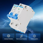 AC Miniature Circuit Breaker, 120V/240V 2 Pole 63 Amp DIN Rail Mount Circuit Breaker, MCB C63 Solar AC Disconnect Switch,Thermal Magnetic Trip