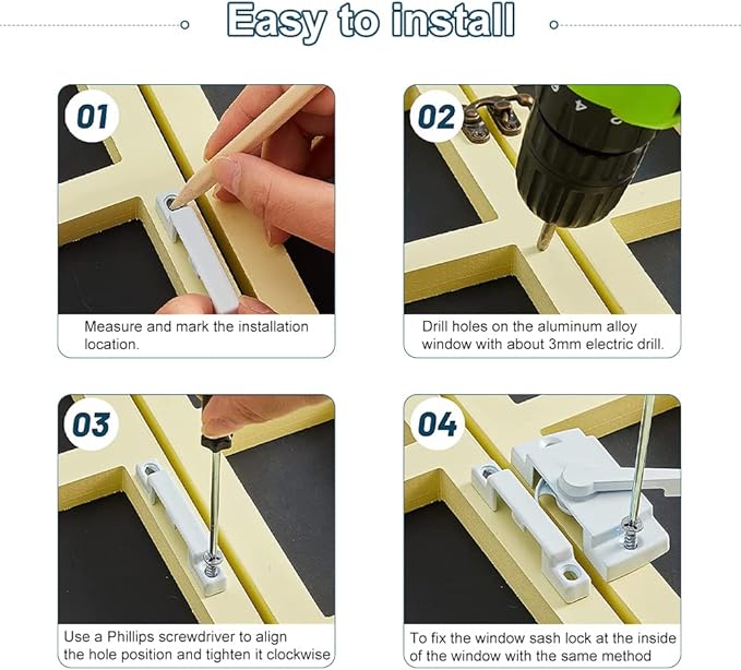 Sliding Window Sash Locks White ZUONAI 8 Pack Cam Sash Locks for Double Hung Window Latch Lock Security Vinyl Window Sash Lock and Keeper Replacement for Vertical and Horizontal Sliding Windows