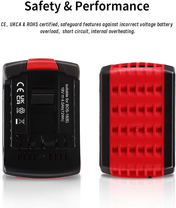 BAT609 Battery, 18V 5.0Ah Li-ion Battery Replace for Bosch 18V Cordless Power Tools Extended Batteries