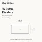 BLUE GINKGO 16 Dividers - Compatible with Medium 16-Drawer Storage Cabinet (16-Pack) - Clear