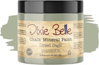 Dixie Belle Paint Company Chalk Finish Furniture Paint - Dried Sage (16oz) - Matte Gray/Green Chic Chalk Mineral DIY Furniture Paint