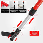 MOETER 12Ft/3.7M Telescoping Laser Level Pole, Adjustable Laser Pole with Universal Mounting Bracket 1/4”-20 & 5/8”-11 Adapters, Laser Level Stand for Rotary & Line Lasers (Without Tripod)