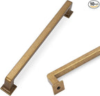 COTYKILEY 10 Pack 7.5 Inch Antique Brass Cabinet Handles Pulls - Vintage Drawer Pulls Aged Gold Bronze Kitchen Hardware - Dresser Handles