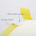 Foam Strips with Adhesive, High Density Insulation Tape, Weather Stripping for Plumbing, Cooling, Pipes, Sealing, Air Conditioning, HVAC, Sliding Door, Craft Tape (White, 66Ft x 1/8” x 1”)