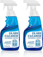 Glass Cleaner Spray, Streak-Free Shine Glass Cleaner, Window Cleaner Spray, Makes Glass Shining and Stunning, for Windows, Mirrors, Indoor and outdoor glass surfaces (2 PCS)