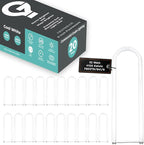 GoodBulb 32 Watt 6 Inch T8 Fluorescent U-Bend Light Bulb 4100K Cool White Medium Bi-Pin Base High Output 3050 Lumens 32W 10000 Life Hours 80 CRI (Pack of 20)