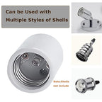 E26 Socket,Ceramic Medium Base Screw Socket E26 E27 Keyless Glazed Porcelain Lampholder (Keyless)