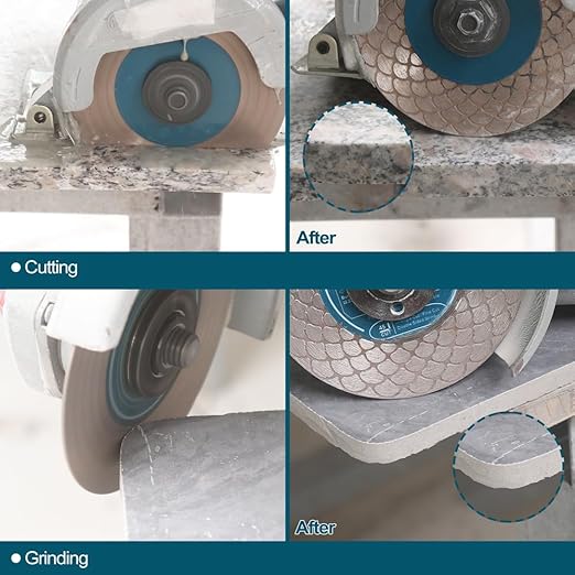 Diamond Tile Saw Blade 4-1/2" 115mm Cut Off Wheel for Cutting and Grinding Porcelain Ceramic Tile Marble Artificial Stone