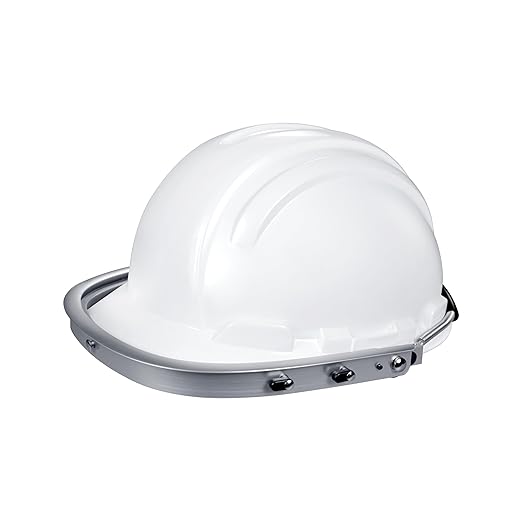 Blue Eagle Aluminum Face Shield Adapter for Cap-style Hard Hat | Visor Bracket | Silver Color | with 1 Free High Impact Replacement Visor