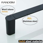 RANDOM Matte Black Towel Bar Rack Holder Rod 18 inch Hand Towel Holder for Bathroom Kitchen Heavy Duty Hardware Accessories Wall Mount Contemporary Hotel Style.96026-2-18MB