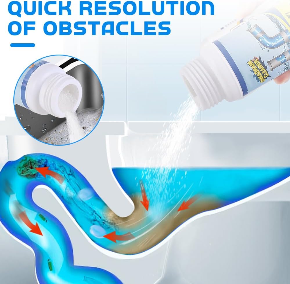 Sink and Drain Cleaner, 2026 New Sink Drain Cleaning Powder, Multi-functional Pipe Unclogging Solution for Kitchen and Bathroom, Fast Acting Clog Remover for Home Users (1pcs)