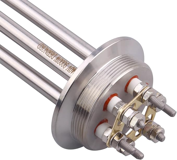 DERNORD 2 Inch Tri-Clamp 240V Water Heating Element Immersion U Type Electrical Brewing Boiler Heater (240V 9000W)