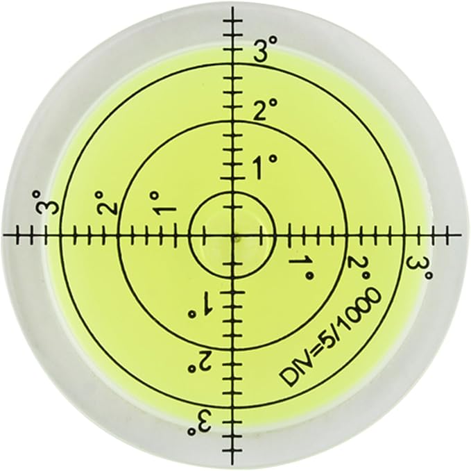 JYK Bubble Spirit Level 60x12mm Degree Marked Surface Circular Level Round Levels Bubble Measuring Layout Tools