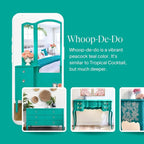 Country Chic All-in-One Chalk Paint for Furniture, Cabinets, Home Decor, Eco-Friendly, Matte Finish, Built-In Primer & Top Coat for Wood, Metal - Whoop-de-do (Bright Teal) - 8 oz (237 ml)