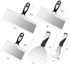 Mister Rui 5 Pack Drywall Knife Set, Stainless Steel Taping Tools, Paint Scrapers, Hand Tool Kit, Spackle Knife, Drywall Finishing Tools