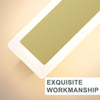 Aipsun Outdoor Wall Sconce 30W LED Modern Porch Patio Wall Light Fixture Gold Exterior Wall Lights Long Strip Frosted White Acrylic 3000K for House Living Room Corridor(2 Packs)