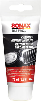 Sonax Chrome & Aluminum Paste | Gentle Cleaner & Protector for Chrome, Aluminum, Brass & Copper | Removes Rust & Corrosion | Restores Shine & Prevents Tarnishing | 308000 | 75ml