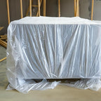 PAD ‘N PROTECT Flame Retardant/Fire Rated 4 Mil Plastic Sheeting 12' x 100', Anti-Static, Greenhouse Plastic, Durable Plastic Sheeting, Passed NFPA 701 Test 1&2 (Printed on The Sheet)(4 Mil)