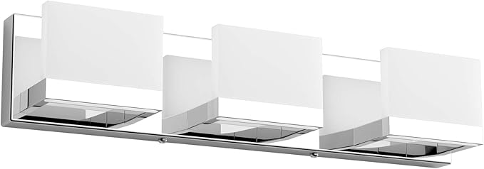 Tipace 3 Lights Dimmable LED Modern Vanity Lights for Bathroom, Chrome Bathroom Wall Light Fixtures Over Mirror (White Light 6000K)