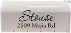 Mailbox Decals Personalized Address and Street Name Outdoor Stickers VWAQ-CMB1 (19 Inch X 9 Inch, Black)