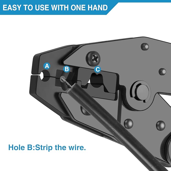 Crimping Tool for Spark Plug Ignition Wire, 8.5mm Ratchet Spark Plug Wire Crimper - Crimping Pliers - Electrical Terminal Crimping Tool