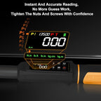 Digital Torque Wrench 3/8 Drive, 1.5-99.5 ft-lbs./6.8-135Nm Range, Electric Torque Wrench with Dual Direction Ratchet, ±1% Accuracy with Vibration, Buzzer and LED Alert