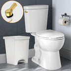 Hibbent 2 Pack Universal Toilet Tank Flush Lever Replacement, Toilet Handle Replacement Trip Levers with Stainless Steel Flapper Chains for Most Side Mount Toilets,Toilet Repair Handle,Brushed Gold