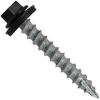 ROOFING SCREWS: (250) x 1-1/2" BLACK Hex Washer Head Metal Roof Screw. Self-tapping Metal to Wood, EPDM Washer, Colored Head