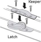 Window Sash Lock & Latch and Keeper Replacement for Andersen 200 Series Narroline and 400 Series Tilt-Wash Double-Hung Windows 1968 to Present (2 Pack, Stone Color)