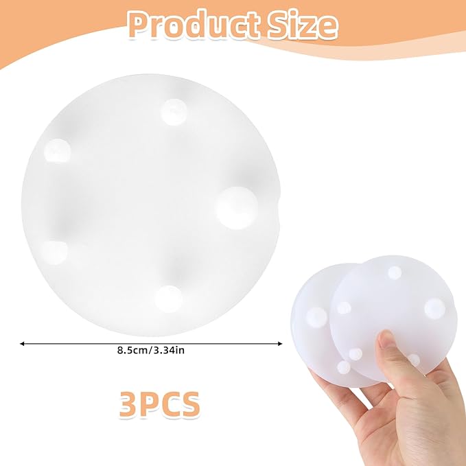 3pcs Toilet Flapper Replacement Kit Compatible with Vormax Standard Toilet Tank, 3 Inch Silicone Flapper Seal Gasket for Standard Tank Components