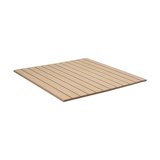 4ft x 4ft Unfinished White Oak Veneer Flexible Tambour Wall Panel with 1" 30-Degree Groove Slats, Flexible & Customizable
