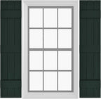 Board & Batten Vinyl Shutters (1 Pair) | 11"x55" (3-Board) - Heathered Spruce | Exterior Window Shutters | Includes Mounting Hardware | Simple Installation | Made in USA