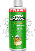 Jetted Tub Cleaner For Bathtub Jets - Whirlpool & Jacuzzi Tubs, Fast Acting, Best Spa Cleaner Chemical For The Jets And The Tubes, Pro Grade Heavy Duty, Made In USA, 16 oz