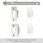 Probrico 2 Pack Interior Bedroom Entrance Door Lever Doorknobs Door Lock One Keyway Entry Keyed Alike Same Key Entrance Lockset in Satin Nickel Each with 3 Keys