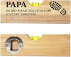 Christmas Gifts for Papa from Daughter Son Wife Spirit Level Bottle Opener Valentines Birthday Thank You Gifts Ideas for Daddy New Dad Grandpa Papa
