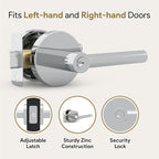 Mega Handles - Ronn Entrance I Entry Lever Door Handle - Heavy Duty Round Locking Lever Set for Left or Right-Handed Doors - Interior/Exterior Door Levers - Polished Chrome